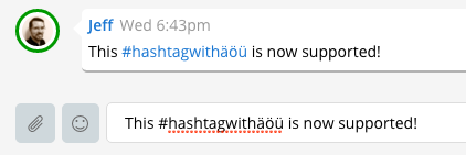 Special Characters in Hashtag